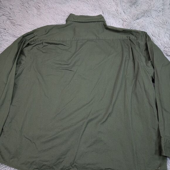 Vintage Wrangler Shirt 3XL‎ Green Casual Chore Work Button Up Pocket Safari - Picture 2 of 12
